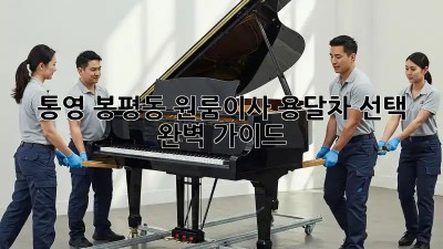 통영 봉평동 원룸이사? 용달차 선택 완벽 가이드!
